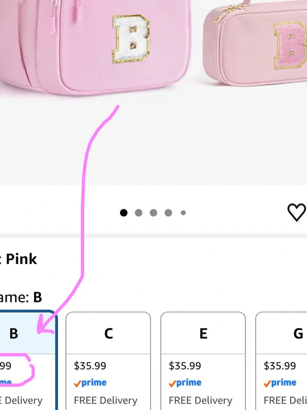Kids Backpack & Pencil Case | Pink with 'B' Patch | New with Tags